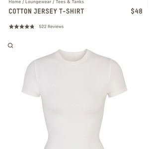Skims Cotton Jersey T Shirt